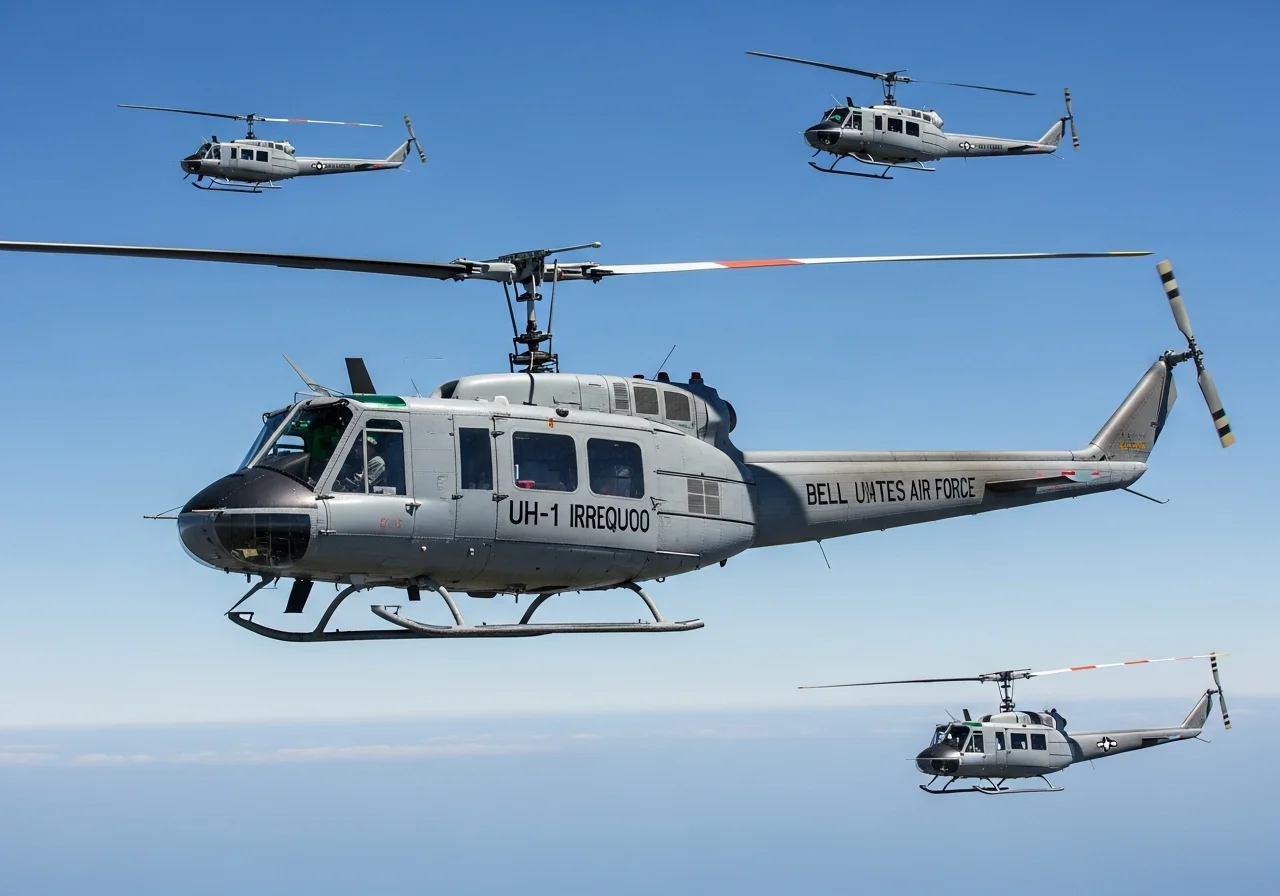 Bell UH-1 Iroquois sky