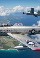 North American FJ-1 Fury sky