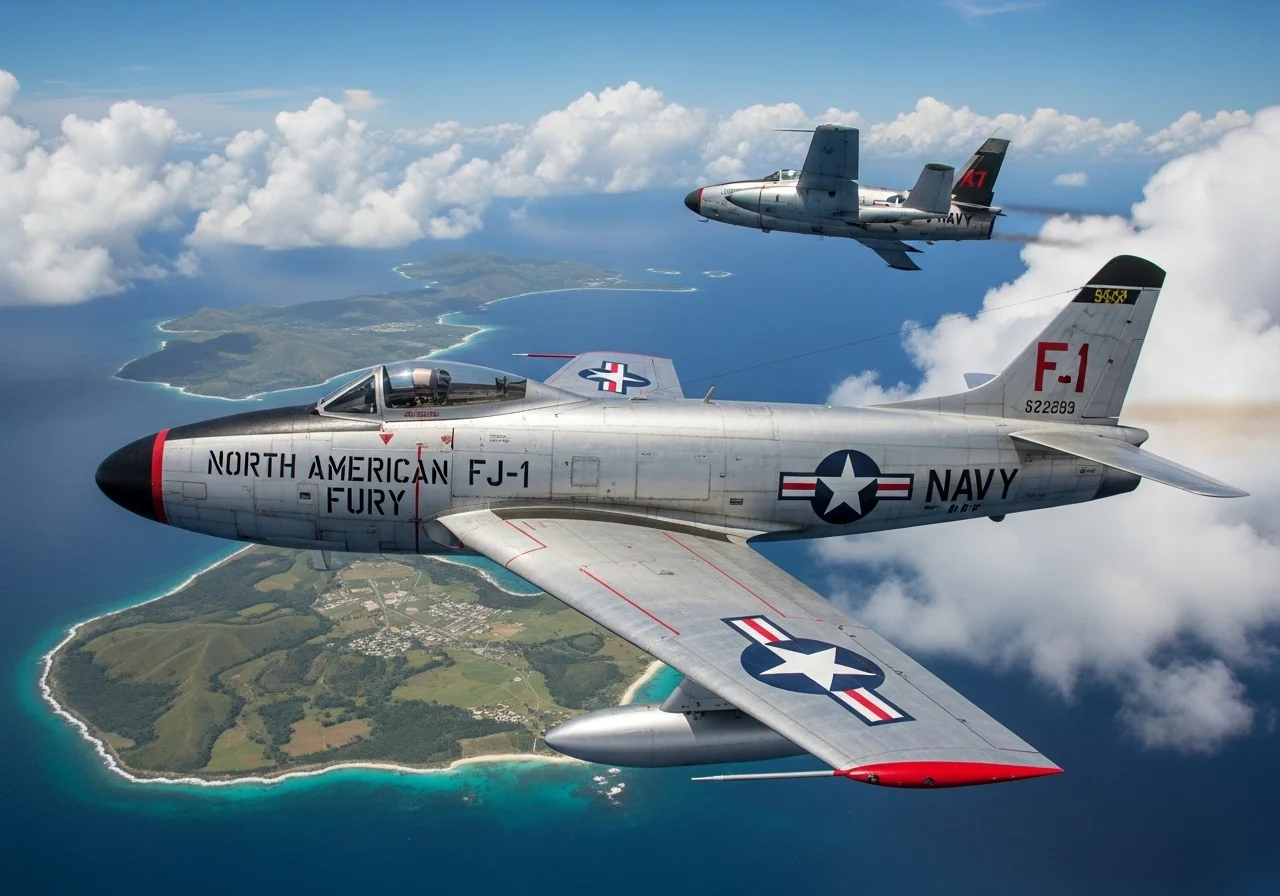North American FJ-1 Fury sky